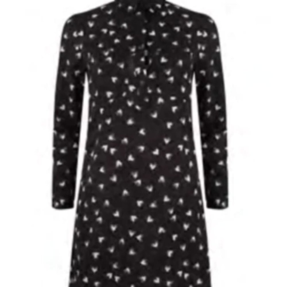 Women's: Esqualo- Heart Shirt Dress in Black